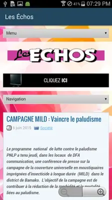 Mali News android App screenshot 1