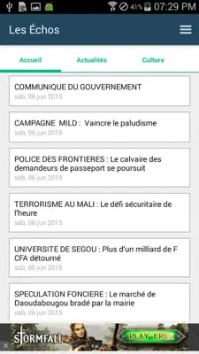 Mali News android App screenshot 2